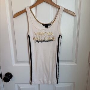 Victoria’s Secret Aspen Mountain Tank Cream Gold and Black Accents
